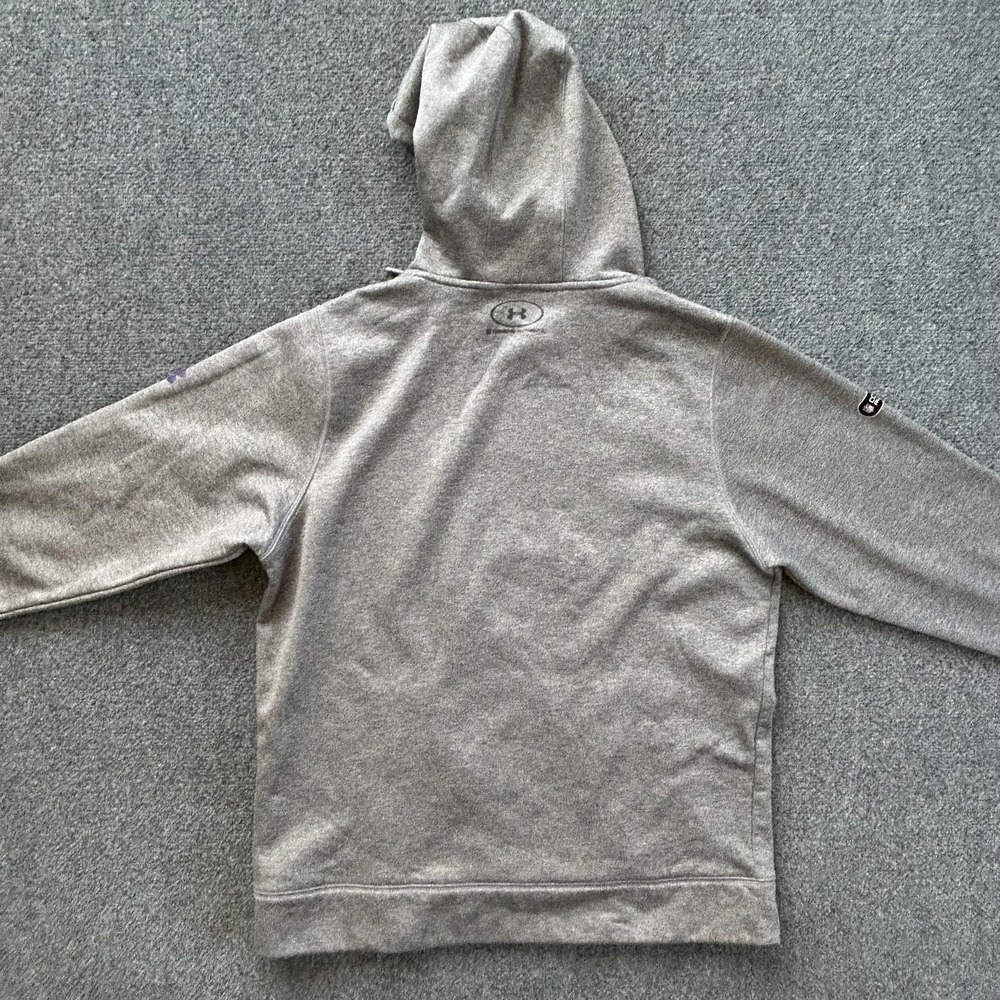 Minnesota Vikings Hoodie Mens Large Gray NFL Combine Under Armour Sweatshirt - Picture 11 of 11